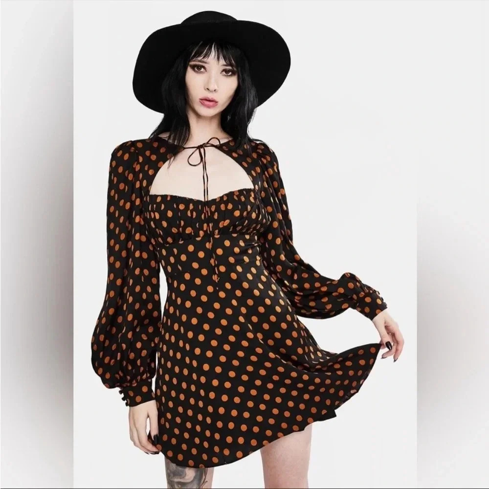 For Love & Lemons Lark polka dot mini dress